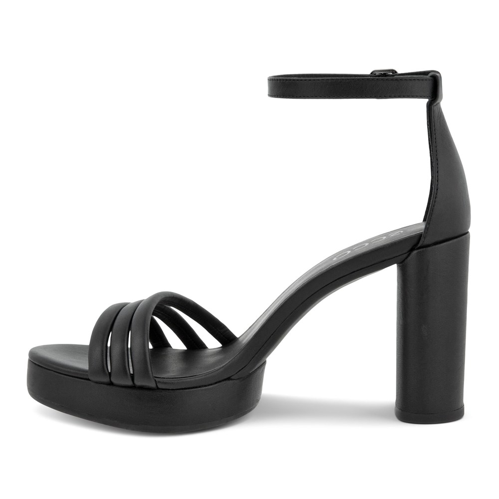 ECCO Womens Dress Shoes Black - Elevate Sculpted Sandal 75 - VCT-091647